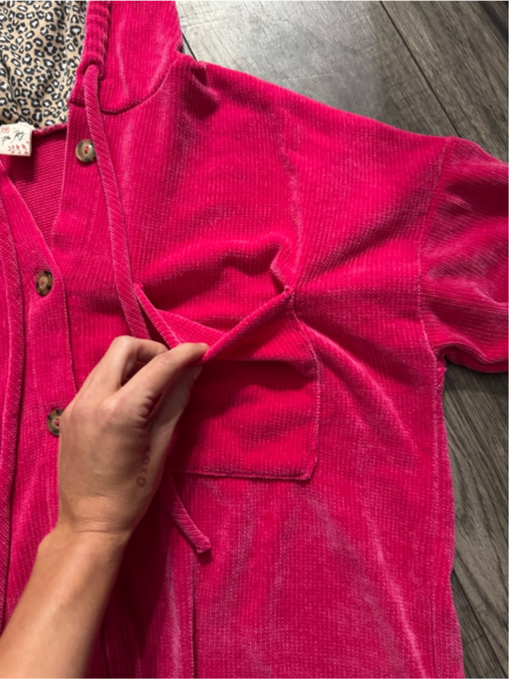 7th Ray New Trendy Hooded Size Medium Large Hot Pink & Leopard $42 @ Boutique - Picture 5 of 8